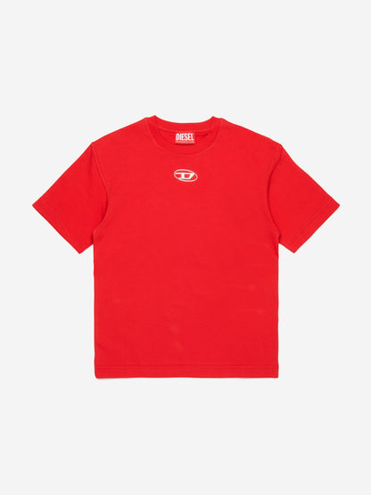 Boys Oval D T-Shirt in Red