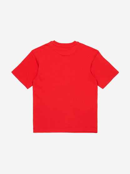 Boys Oval D T-Shirt in Red