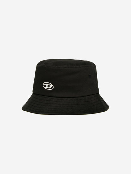 Kids Oval D Logo Bucket Hat in Black
