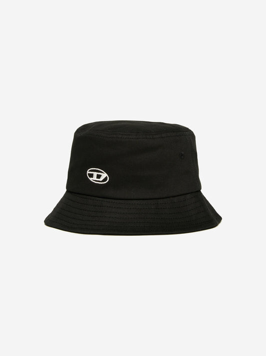 Kids Oval D Logo Bucket Hat in Black