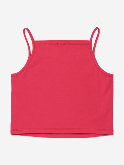 Girls Oval D Sleeveless Top in Pink