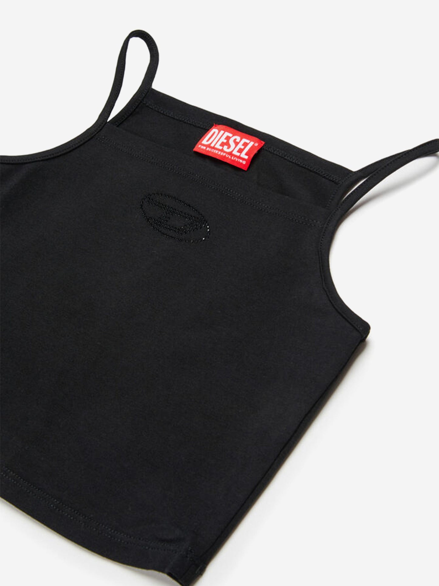 Girls Oval D Sleeveless Top in Black