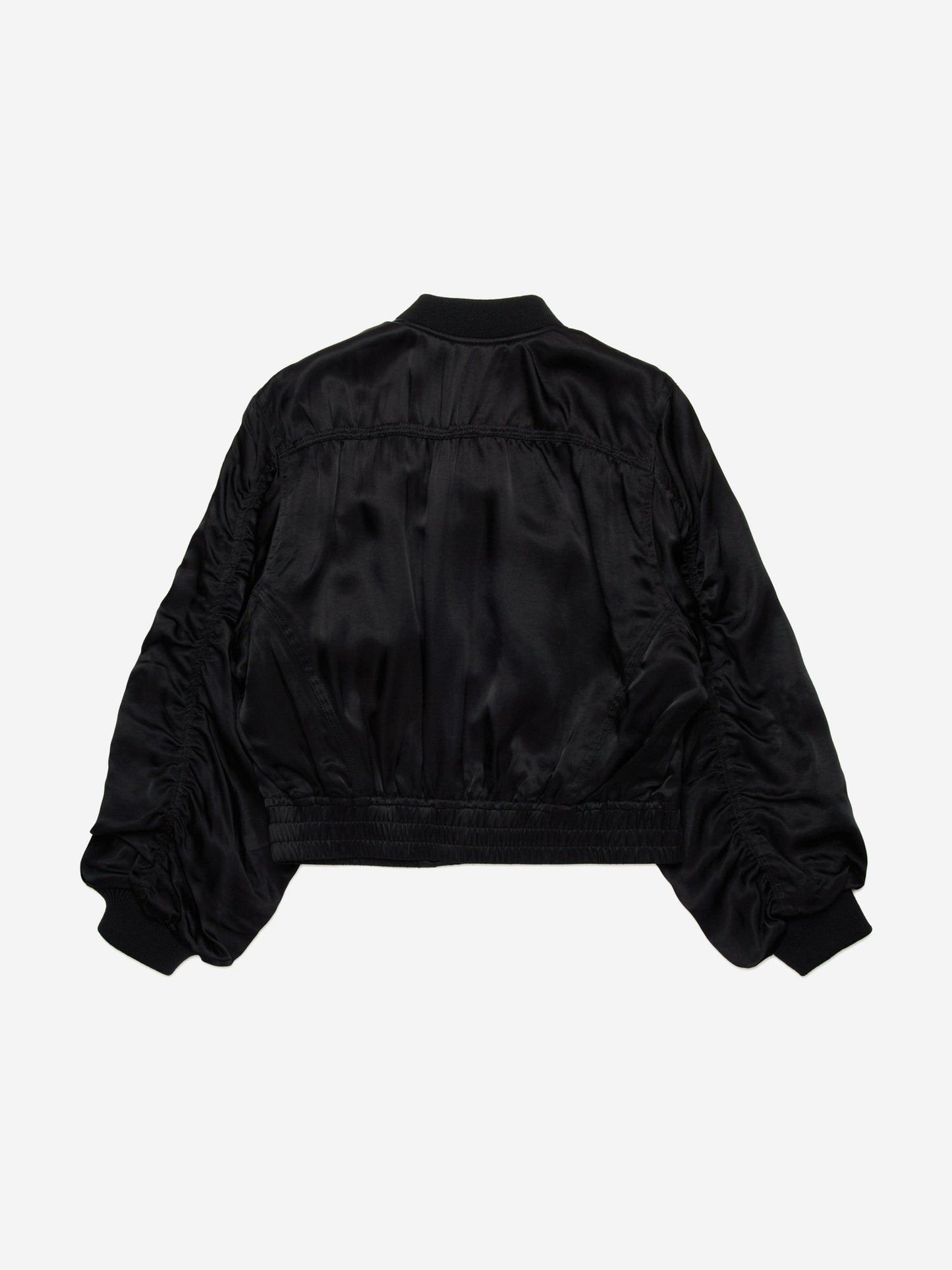 Girls Shiny Bomber Jacket in Black