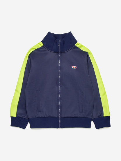 Boys Logo Track Jacket in Navy