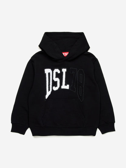 Boys Logo Hoodie in Black