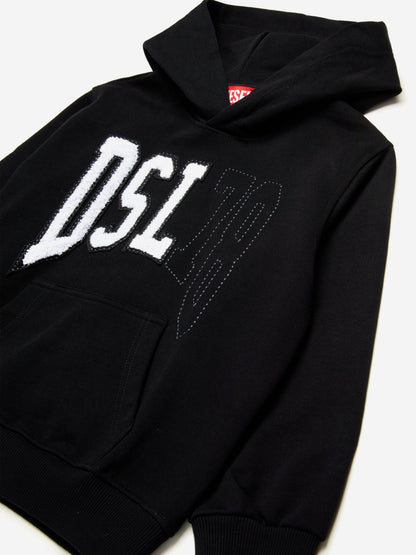 Boys Logo Hoodie in Black