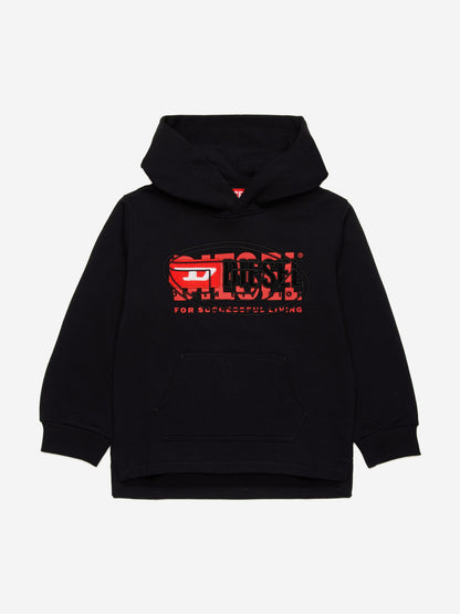 Boys Logo Hoodie in Black