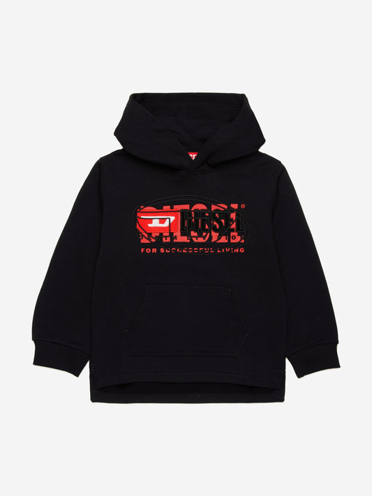 Boys Logo Hoodie in Black