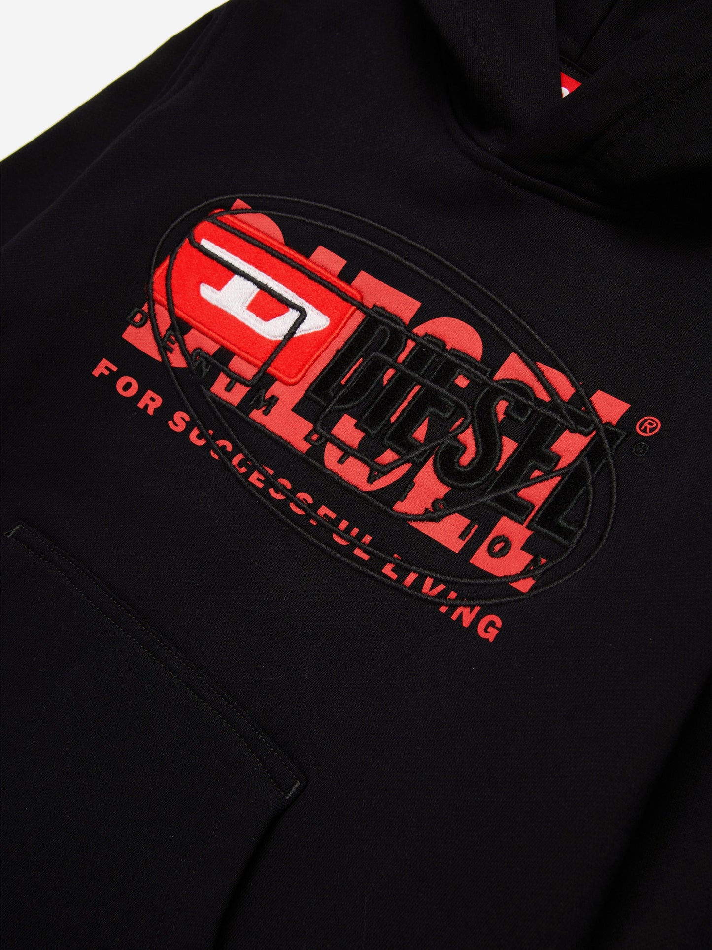 Boys Logo Hoodie in Black