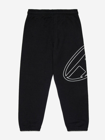 Boys Oval D Logo Joggers in Black
