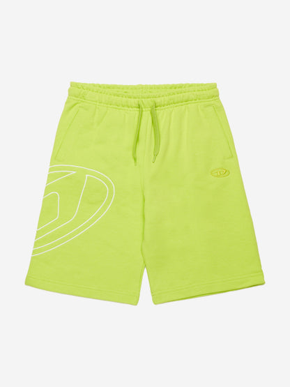 Boys Oval D Logo Sweat Shorts in Green
