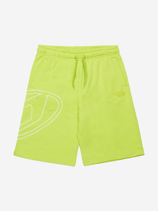 Boys Oval D Logo Sweat Shorts in Green