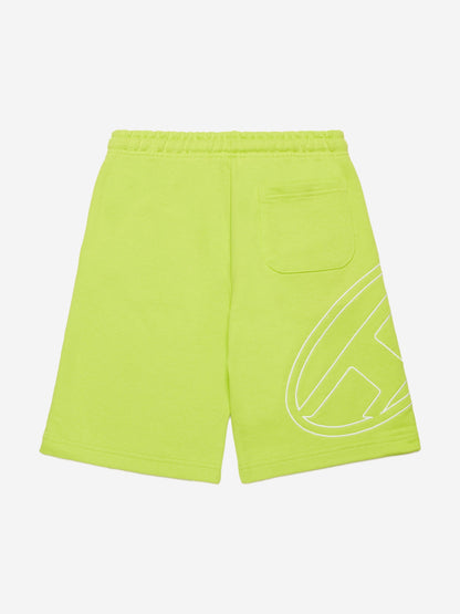 Boys Oval D Logo Sweat Shorts in Green
