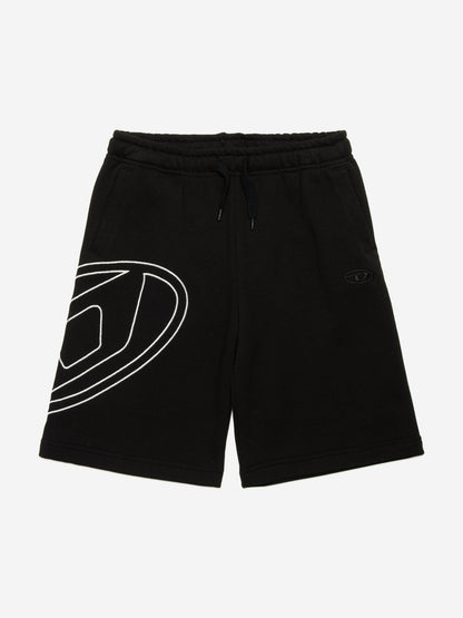 Boys Oval D Logo Sweat Shorts in Black