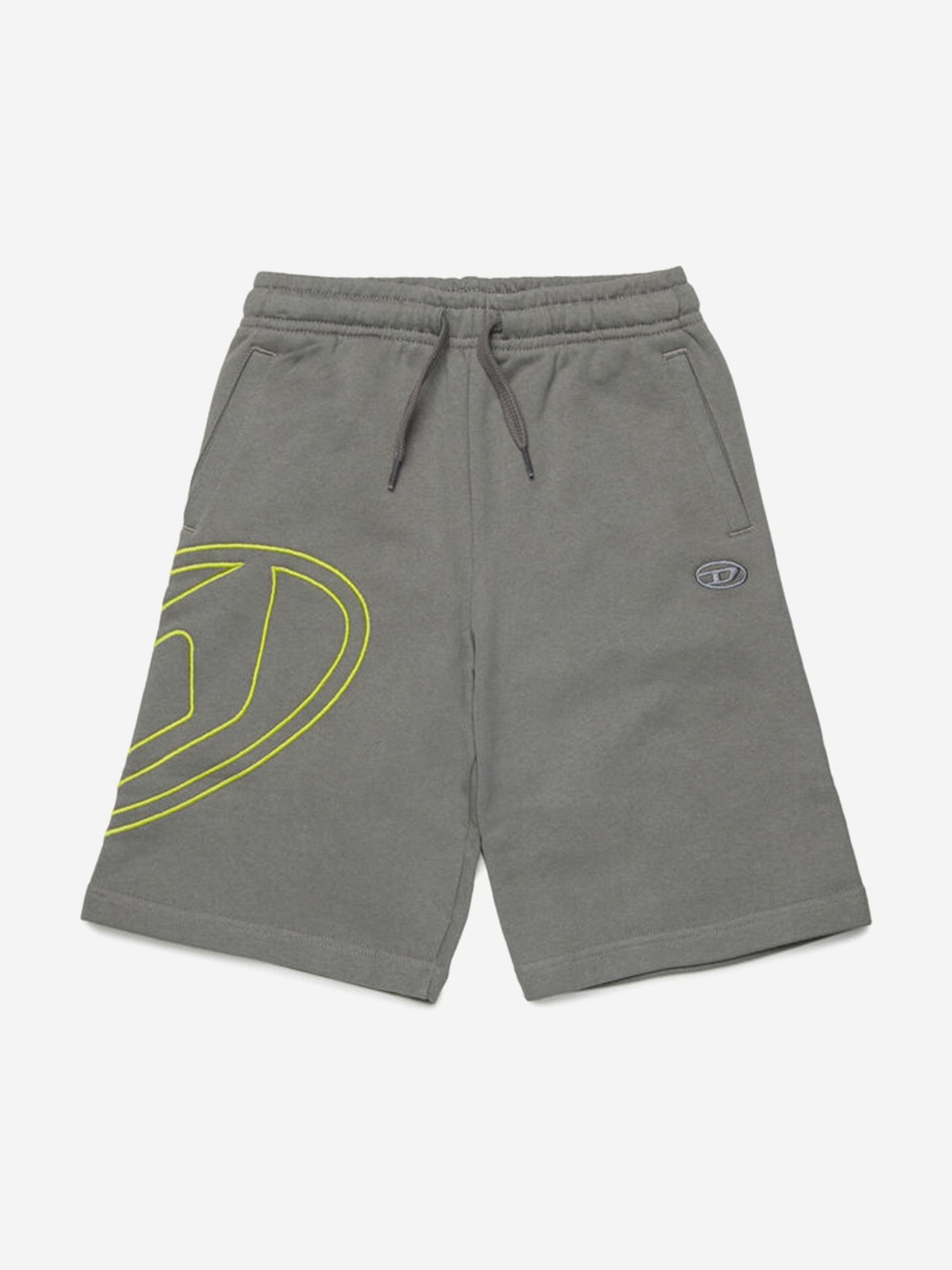 Boys Oval D Logo Sweat Shorts in Grey