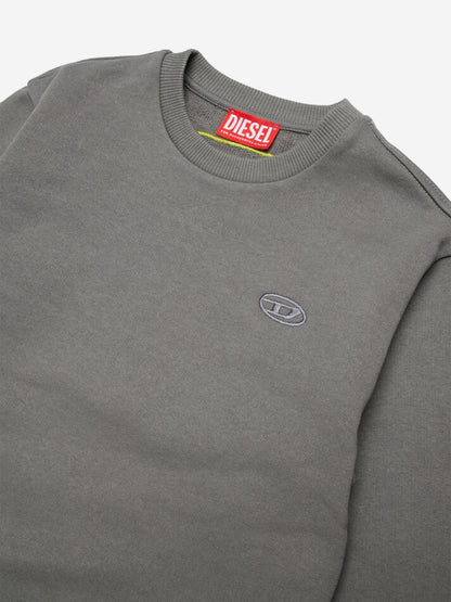 Boys Oval D Logo Sweatshirt in Grey