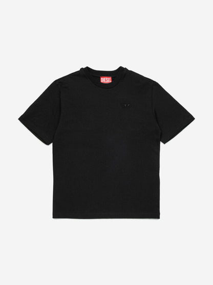 Boys Oval D Logo T-Shirt in Black