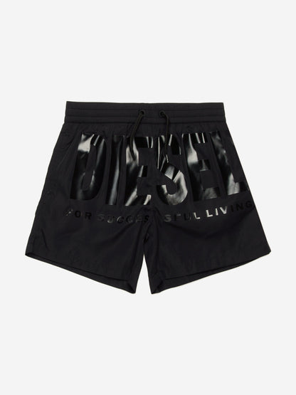 Boys Logo Swim Shorts in Black