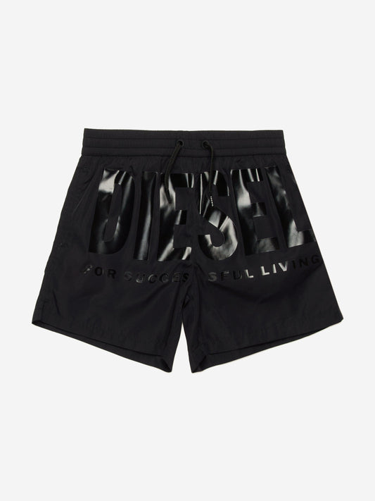 Boys Logo Swim Shorts in Black