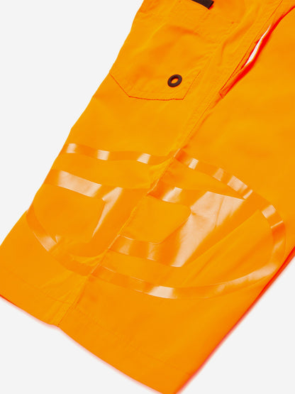 Boys Oval D Logo Swim Shorts in Orange