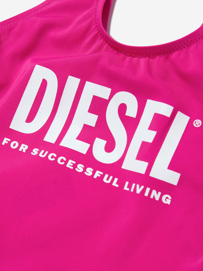 Girls Logo Swimsuit in Pink
