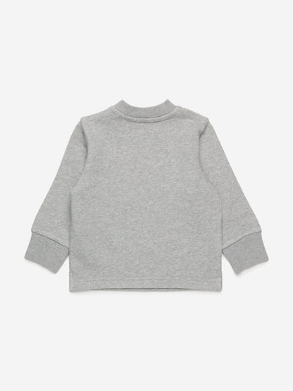 Baby Boys Crossbody Bag Print Sweatshirt in Grey