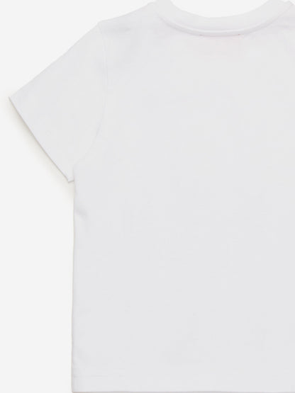 Baby Boys Crossbody Bag Print T-Shirt in White