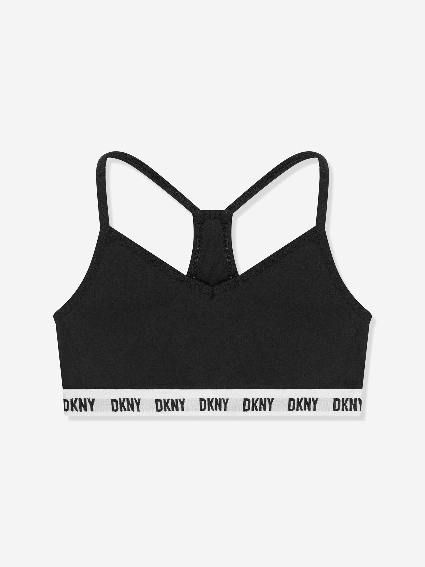 DKNY 女童 2 件装 黑色 Racer 文胸