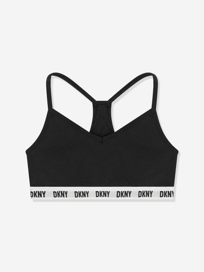 DKNY 女童 2 件装 黑色 Racer 文胸