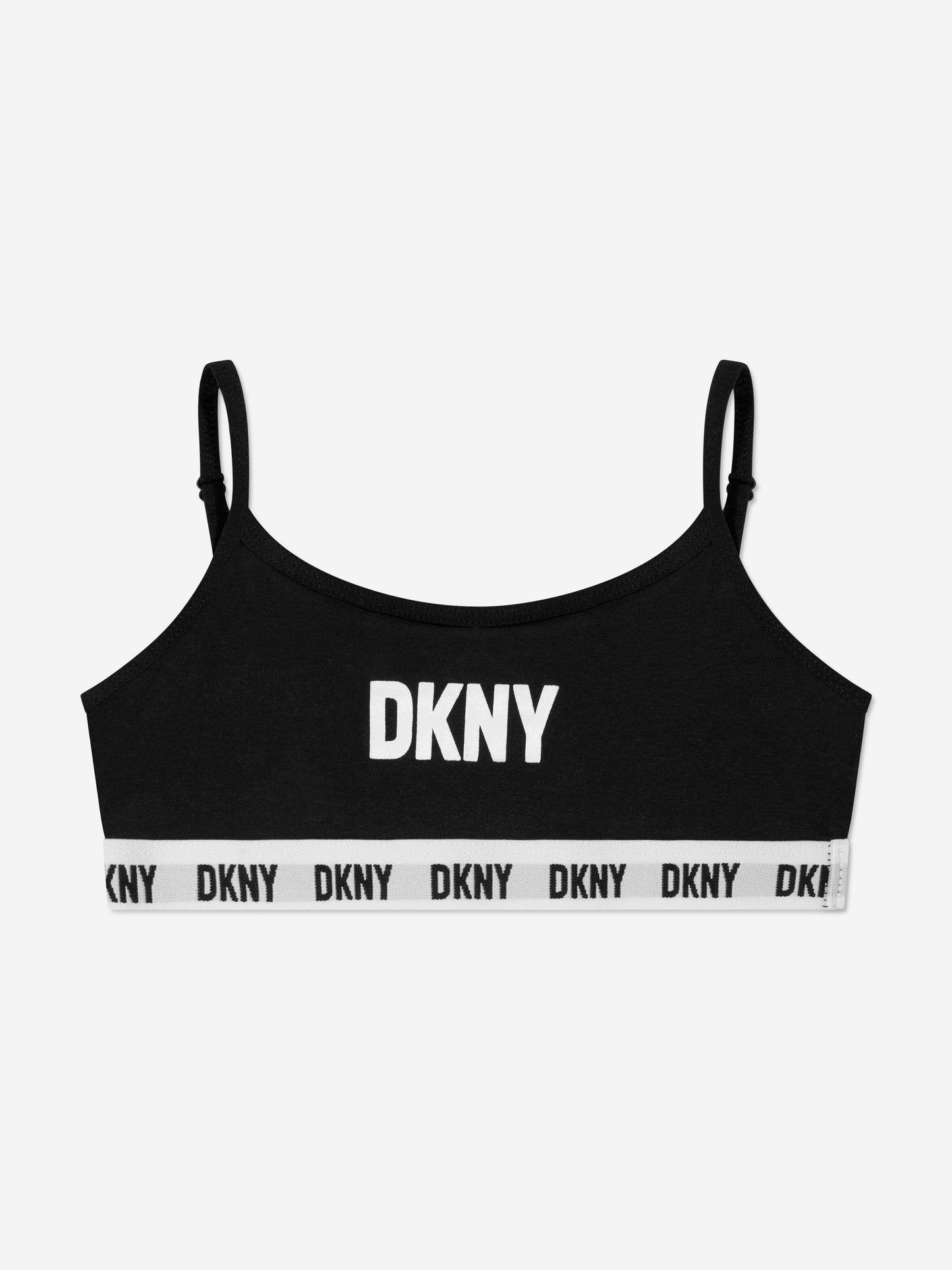DKNY 女童训练文胸套装（2 件装）（黑色）