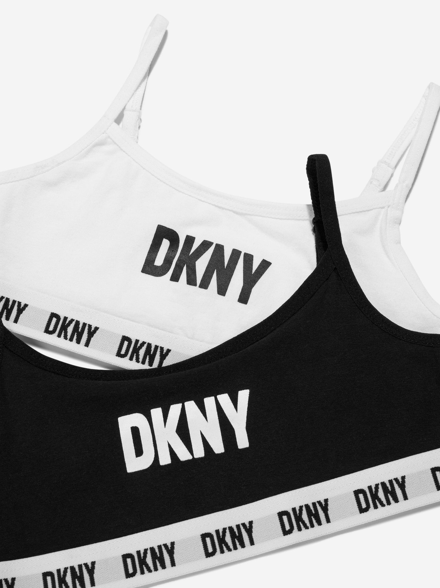 DKNY 女童训练文胸套装（2 件装）（黑色）