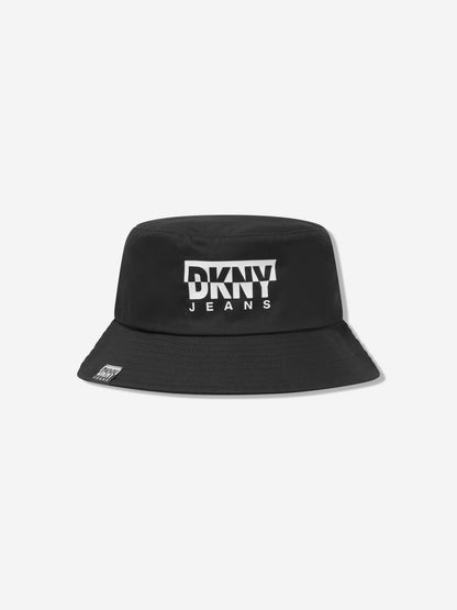 DKNY 男童徽标渔夫帽（黑色）