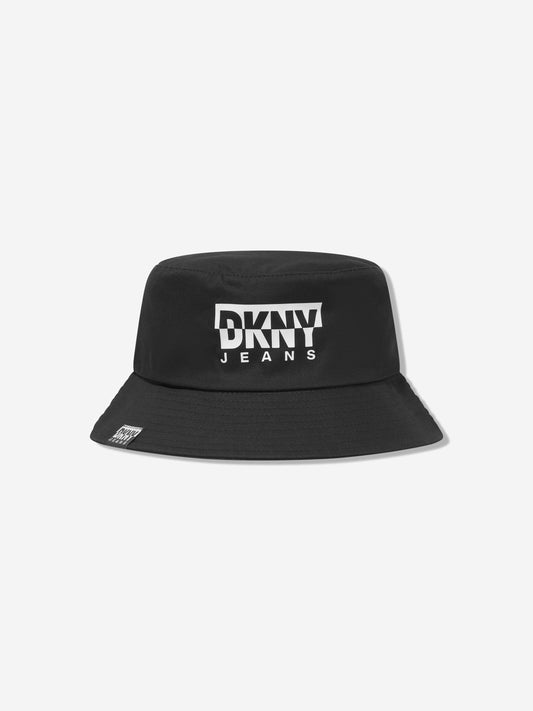 DKNY 男童徽标渔夫帽（黑色）
