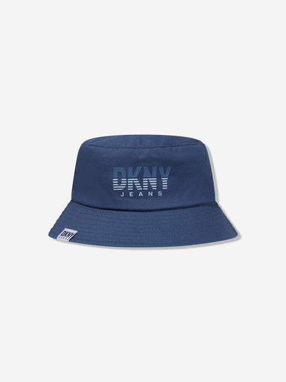 DKNY 男童蓝色徽标渔夫帽
