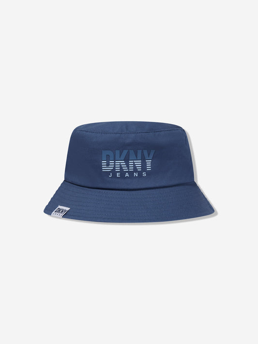 DKNY 男童蓝色徽标渔夫帽