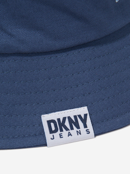 DKNY 男童蓝色徽标渔夫帽