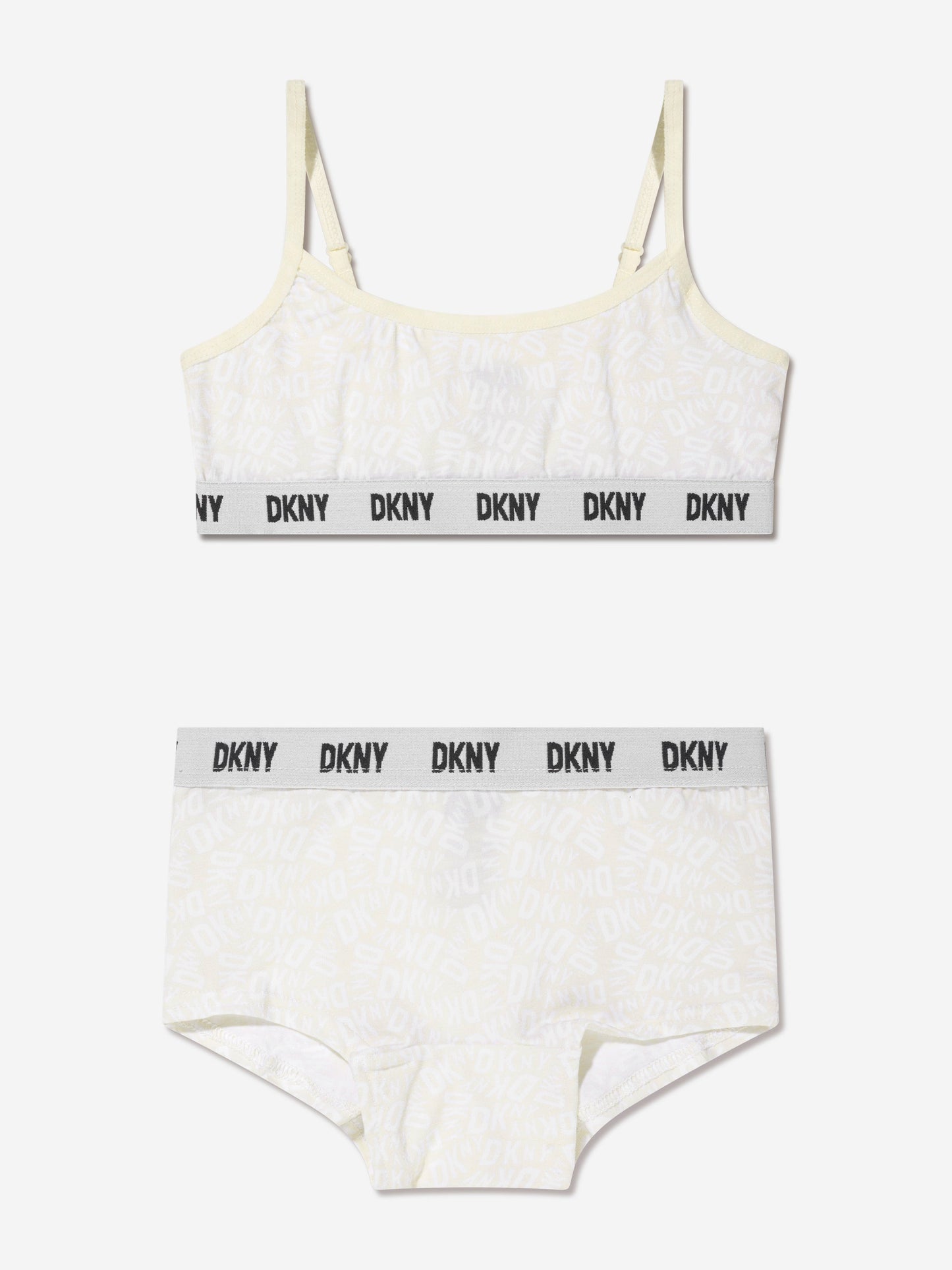 DKNY 女童训练文胸和内裤套装（象牙色）