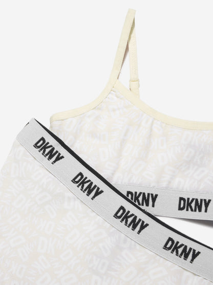DKNY 女童训练文胸和内裤套装（象牙色）