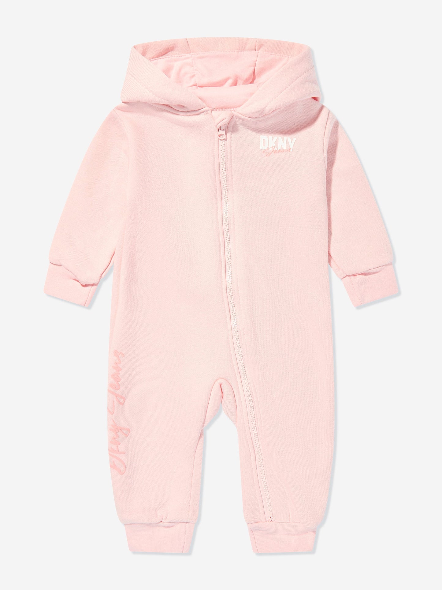 DKNY Baby Girls Hooded All In One in Pink