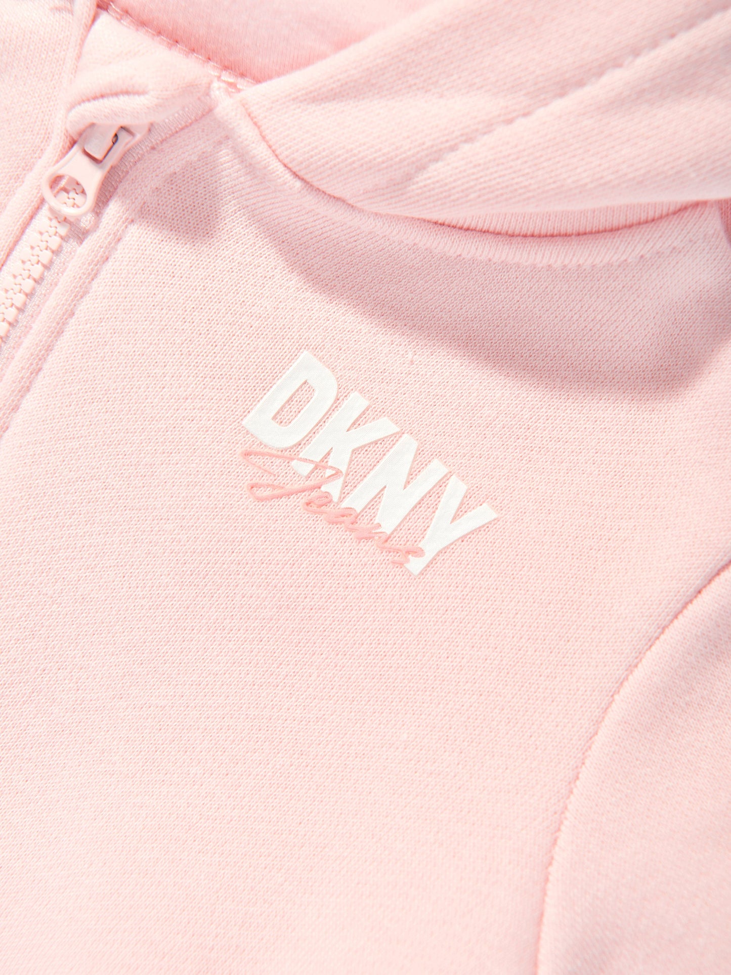 DKNY Baby Girls Hooded All In One in Pink