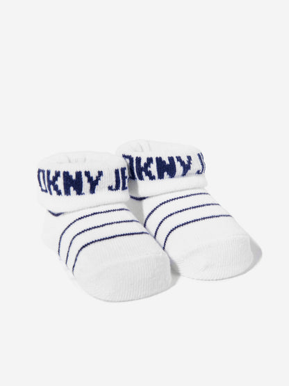 DKNY Baby Boys 5 Pack Bib Set in Navy