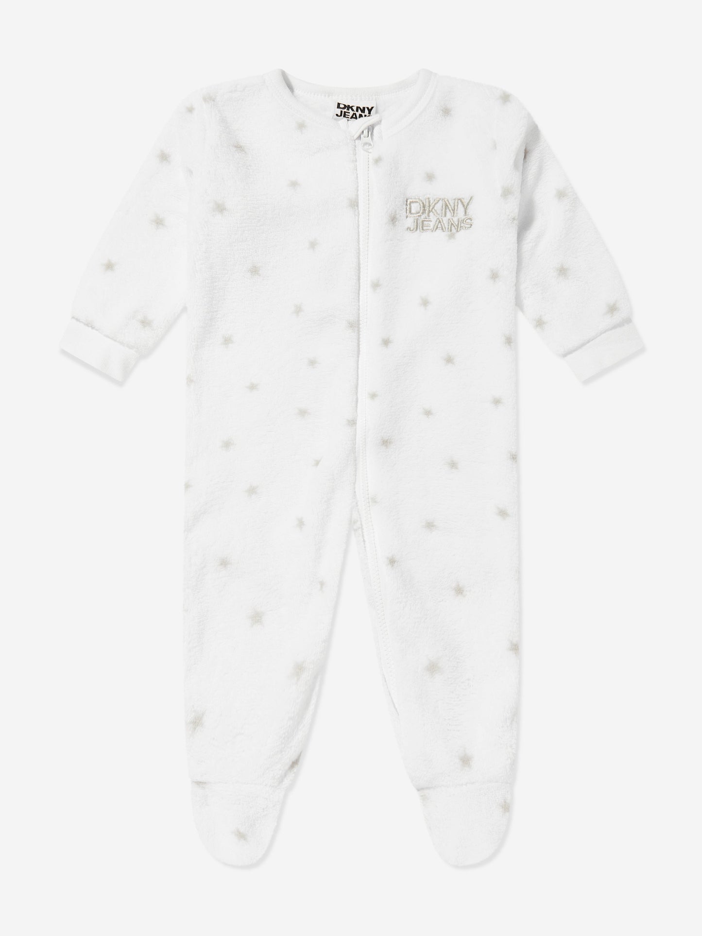DKNY Baby Logo Star Babygrow in White