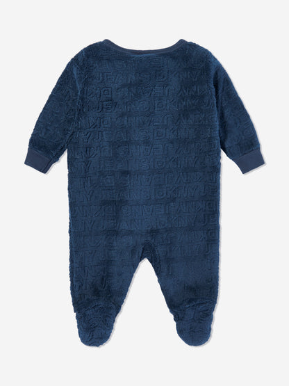 DKNY Baby Boys Fleece Babygrow in Navy