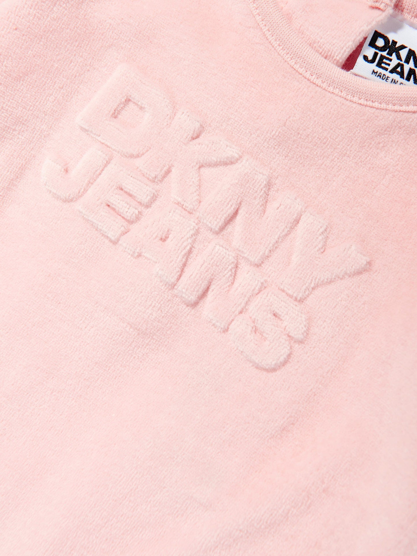 DKNY Baby Girls Velour Babygrow in Pink