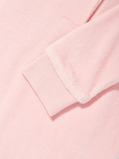 DKNY Baby Girls Velour Babygrow in Pink