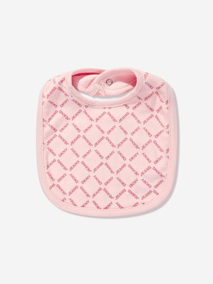 DKNY Baby Girls Bib and Socks Set in Pink