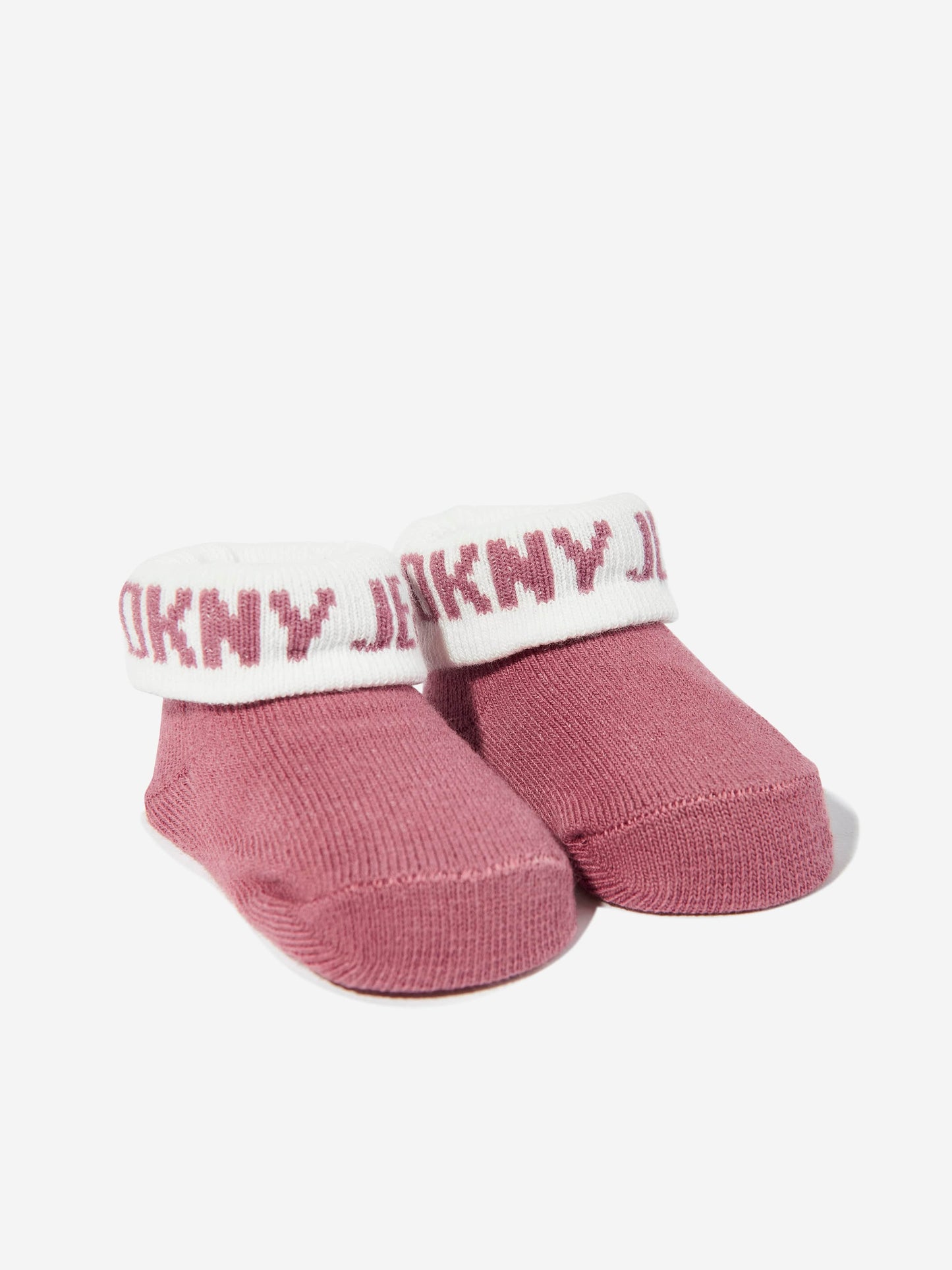 DKNY Baby Girls Bib and Socks Set in Pink