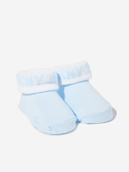 DKNY Baby Boys Bib and Socks Set in Blue