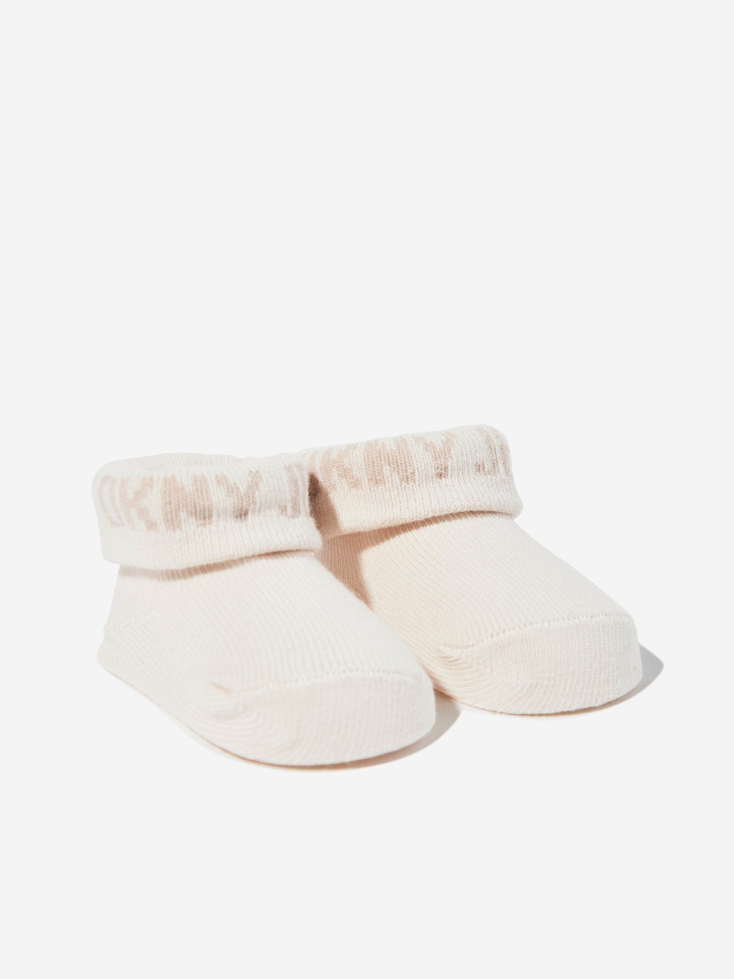 DKNY Baby Bibs and Socks Set in Beige
