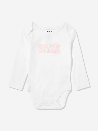 DKNY Baby Girls 3 Piece Tracksuit Set in Pink